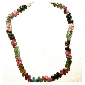 Multi gemstone rainbow necklace.